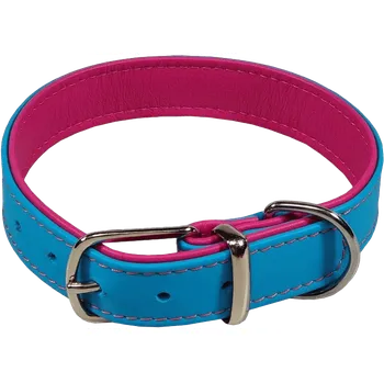 Kožený obojek BaF Jacky 58cm tyrkysový