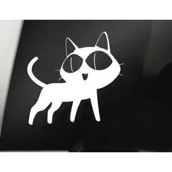 samolepka Samolepka (na auto, notebook) Kočka - bílá (3)