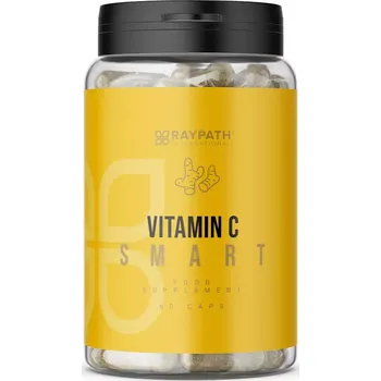 Speciální výživa Raypath® Vitamín C Smart s extraktem z kurkumy a zázvoru je doplněk stravy, který doplňuje tělu potřebu kyseliny askorbové nezbytné pro správné fungování. 60 cps