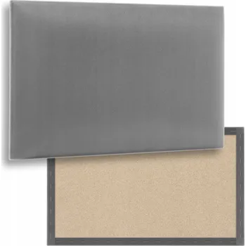 Obraz ČALOUNĚNÉ OBKLADOVÉ PANELY NA ZEĎ 60x40 40x60 VELUR ŠEDÁ OEKO-TEX STANDARD 100
