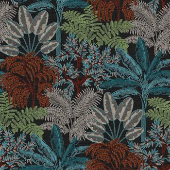 Tapeta Vinylová tapeta na vliesu stromy listí černé pozadí