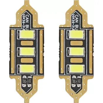 Autožárovka AMIO LED žárovky STANDARD White FESTOON C5W 12V 36mm 5730 3LED