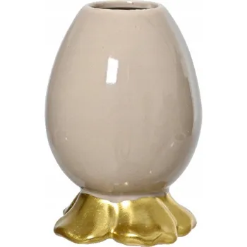 Váza Váza ve tvaru vejce bílá 12 cm