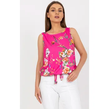 Dámská halenka Fuchsiová halenka s květinovým vzorem -RV-TP-7980.10-dark pink Velikost: S/M