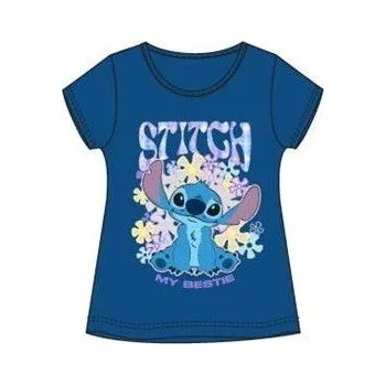 Dívčí tričko Tmavě modré dětské tričko s krátkým rukávem Lilo and Stitch Velikost: 98