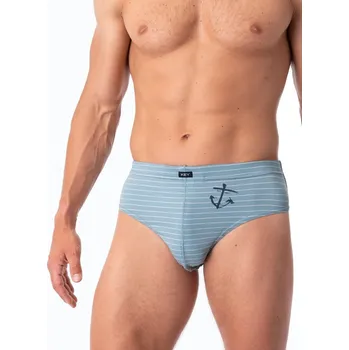 Slipy Pánské šedozelené slipy Key - 2 ks, šedozelená M i384_62325685