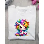 Dámské tričko - Naštvaný jednorožec Barva: Černá, Velikost: 2XL