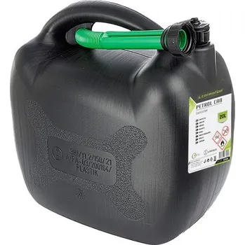 Kanystr Plastový kanystr na palivo 20 l oválný černý pro loď/člun CARMOTION