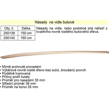 Násada Násada na vidle 160 cm buková