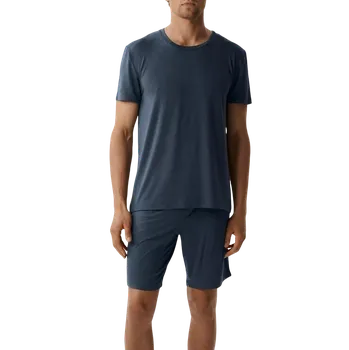 Pánské krátké pyžamo Atlantic BNMP-005 Modré L Modrá