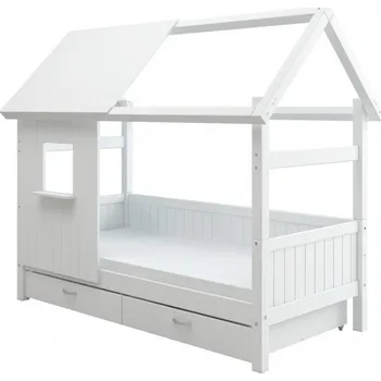 Dětská postel Thuka Postel 1/2 domeček s úl. prostorem Romantic 451 bílá