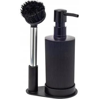 Mycí prostředek Dávkovač na prostředek na mytí nádobí s kartáčem – kompaktní rozměry, 300 ml