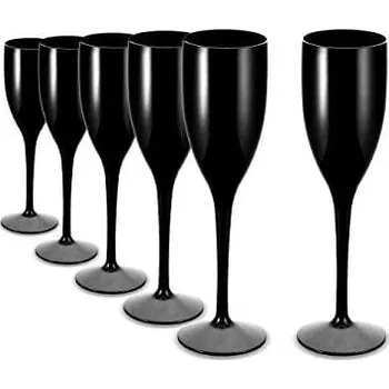 Sklenice SKLENICE NA ŠAMPAŇSKÉ Z POLYKARBONÁTU ČERNÉ NA LOĎ INNY