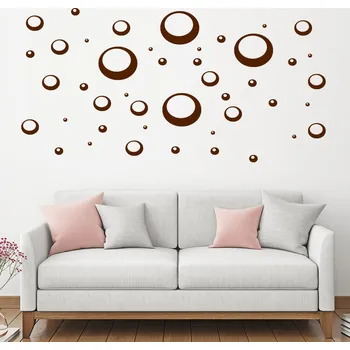 Samolepící dekorace Živá Zeď Samolepka na zeď Bubliny Barva: hnědá, Velikost: 100 x 117 cm