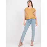 Béžové tričko s volánem Hierro TW-TS-1053.21X-beige Velikost: XL