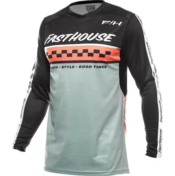 Moto dres Fasthouse Youth Elrod Formula Jersey Oceanic Mint Hyper Coral Velikost: YXL