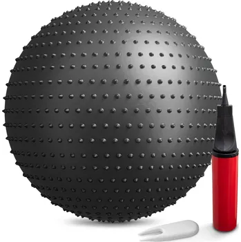 Gymnastický míč Hop-Sport Gymnastický míč s výčnělky 65cm černý
