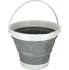 kbelík Silikonový skládací kbelík s rukojetí KX3745 10 l šedý