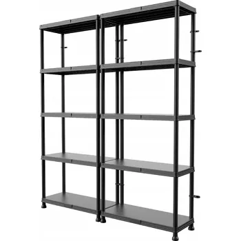 Dílenský regál Plastový skladový regál Botle 175 x 74 x 32 cm, nosnost 25 kg na polici