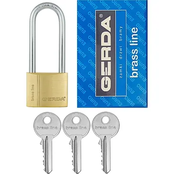 Visací zámek Gerda mosazný visací zámek s prodlouženým okem S40H66 KMZ 4030A