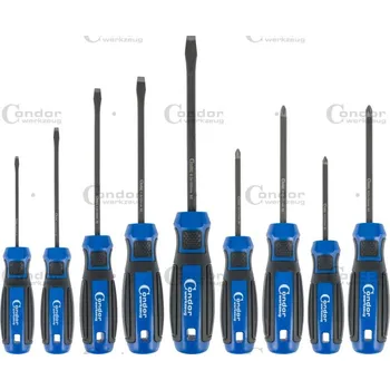 Šroubovák CONDOR WERKZEUG CONDOR Profi šroubováky, sada 9 kusů, ploché a křížové