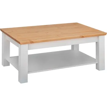 Obývací stěna Massivo.cz Konferenční stolek Marone - velký, dekor bílá-dřevo, masiv, borovice