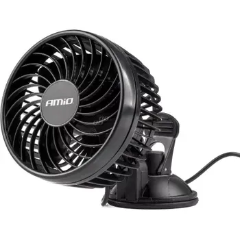 AMIO Ventilátor do auta s přísavkou 4,5" 24V