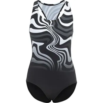 Dámské plavky Slazenger Slaz One Piece Swimsuit Black/White 12 (40)