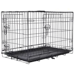 Klec Dog Fantasy skládací M černá 2 dveře 75x46x53cm
