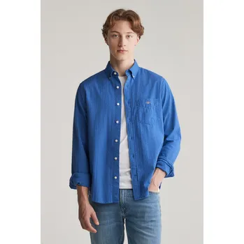Pánské oblečení KOŠILE GANT REG SOLID SEERSUCKER SHIRT RICH BLUE
