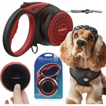 Vodítko pro psa VODÍTKO PRO PSA automatická rolovací PÁSKA + REPRODUKTOR 4 m do 20 kg DOGNESS M