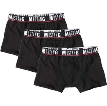Pánské spodní prádlo Boxerky Mustang 4200 retro 3 pack černé L Černá