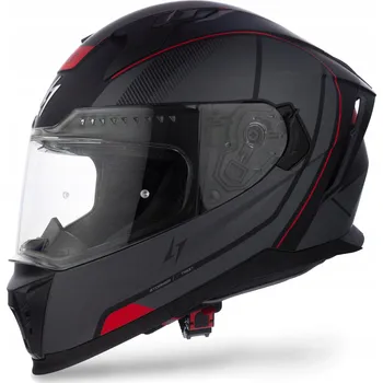 Helma na motorku PŘILBA STORMER BLASTER ČERVENÁ MATNÁ ČERNO/ŠEDÁ [Velikost XL]