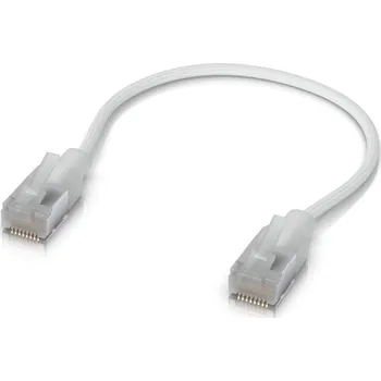 Datový kabel Ubiquiti UACC-Cable-Patch-EL-C6A-0.3M-W - UniFi Premium Patch Cable 0,3m UACC-Cable-Patch-EL-C6A-0.3M-W