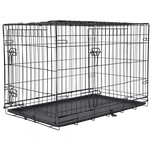 Klec Dog Fantasy skládací L černá 2 dveře 91x56x63cm