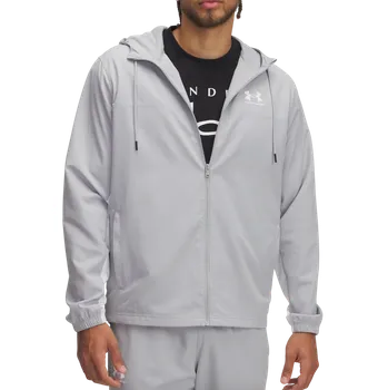 Pánská větrovka Bunda s kapucí Under Armour UA Rival Wvn Windbreaker 1390149-011 Velikost XXL