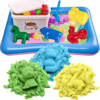 kinetický písek BibiMoon Kinetický písek 3kg SADA PÍSKOVIŠTĚ FORMIČKY
