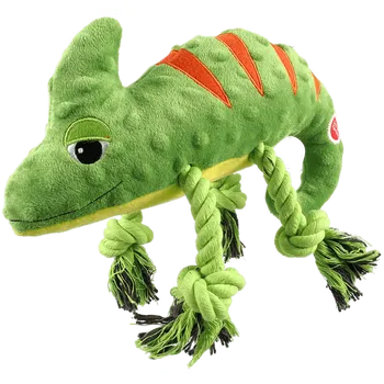 Hračka pro psa Hračka Dog Fantasy Jungle chameleon pískací zelená 28cm 