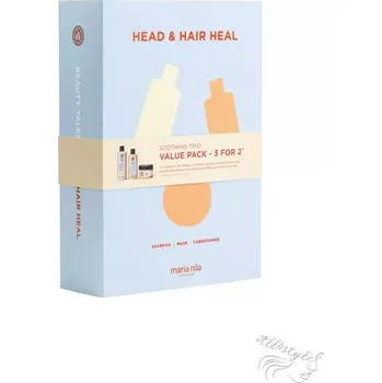 Kosmetika Maria Nila Holiday Box Head and Hair Heal (Maria Nila set proti lupům a vypadávání vlasů)