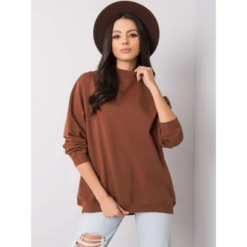 Dámská mikina Hnědá oversized mikina RV-BL-5185.81P-brown Velikost: S/M