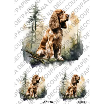 Umělecký papír Rýžový a soft papír na decoupage - Kokršpaněl - KB01016 Materiál: Soft, Rozměr: A4