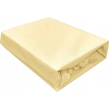 Prostěradlo PROSTĚRADLO S GUMOU BAVLNĚNÝ SATÉN 180X200 ŽLUTÁ BARVA