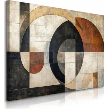 Obraz OBRAZ NA ZEĎ DO LOŽNICE GEOMETRICKÉ TVARY BOHO STYL FOTOTAPETA 120x80