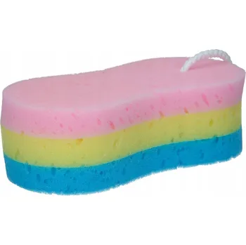 Koupelová Houbička na mytí a masáž těla s provázkem