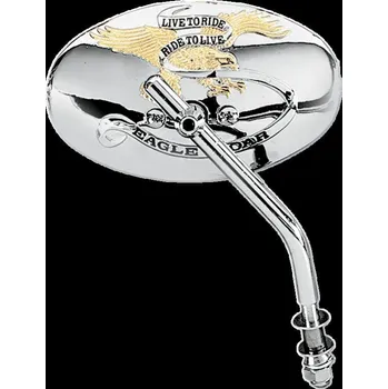 Zrcátko pro motocykl 6 "LIVE TO RIDE OVL MIRROR KA-65EG-BC429