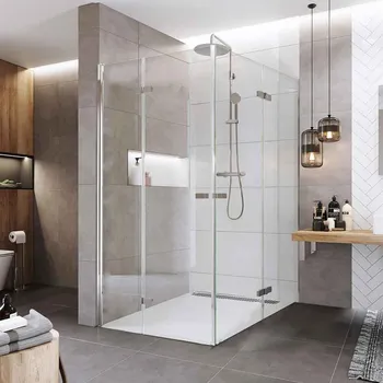 Mereo Sprchový kout, Novea, obdélník, zalamovací, 100x120 cm, chrom ALU, sklo Čiré