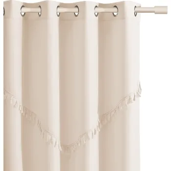 Obraz Hotový závěs do obýváku na kroužcích 140x280 Chloe krémový j