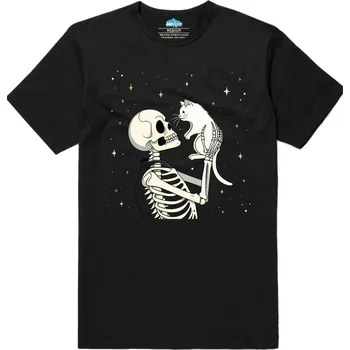 Pánské tričko Pánské tričko Kosltivec Kočičí Láska až za Hrob (Velikost: L, Barva: Černá)