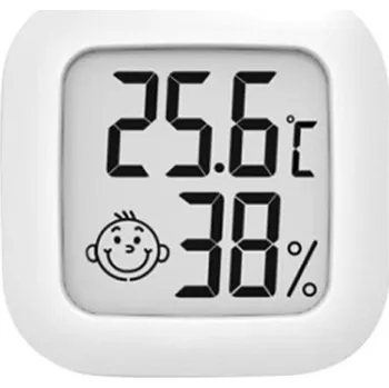 Budík LED21 AG355A Digitální teploměr a vlhkoměr 2v1, bílý