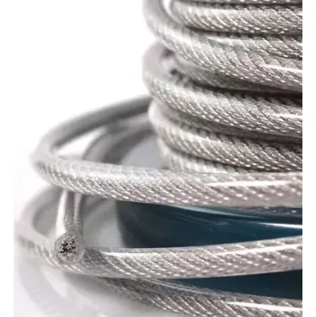 Horolezectví Lano 3 / 5 mm potažené čirým PVC, pozinkováno, (6x7 + FC), DIN 3055